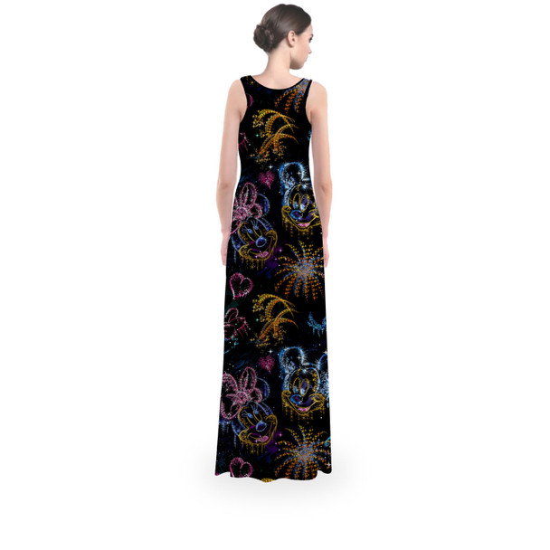 Flared Maxi Dress - Mickey and Minnie's Love in the Sky