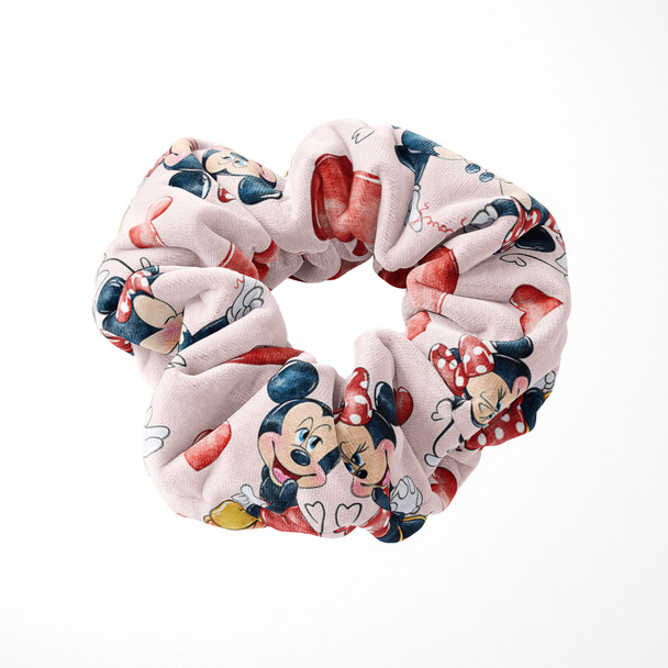 Velvet Scrunchie - Valentine Mickey & Minnie