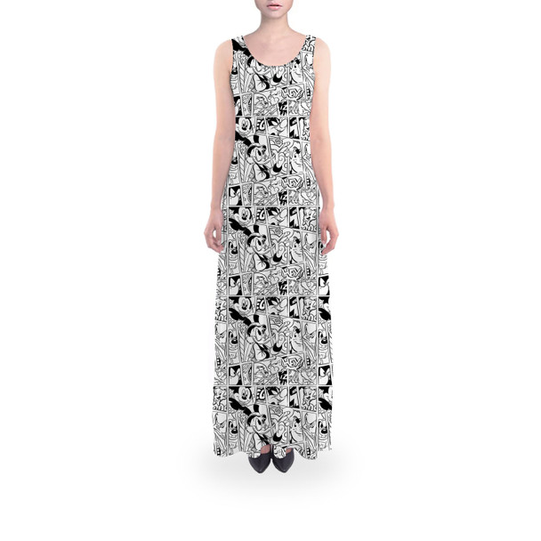 Flared Maxi Dress - Comic Book Mickey Mouse & Friends