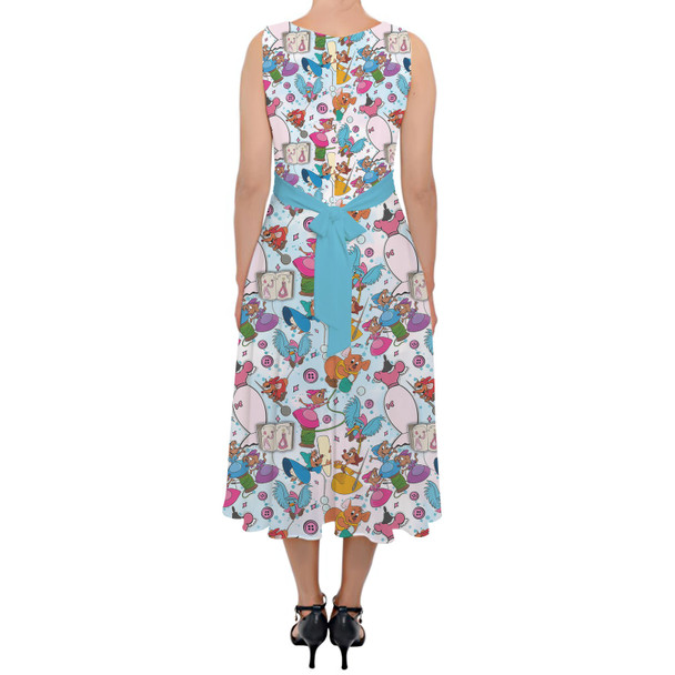 Belted Chiffon Midi Dress - Jaq, Gus, & Sewing Friends