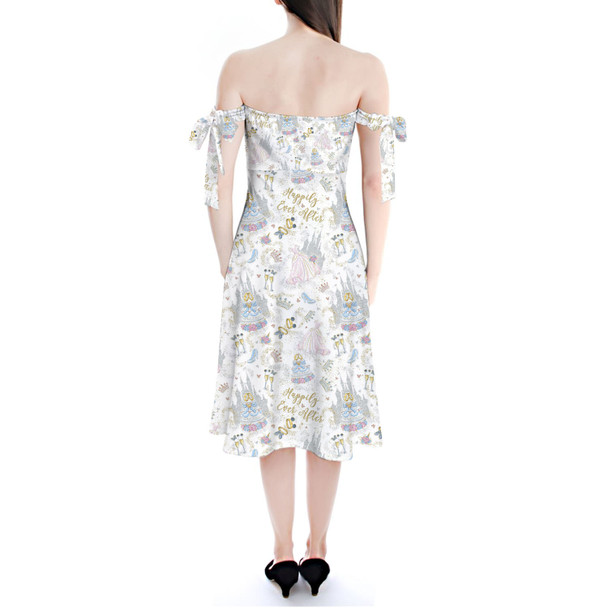 Strapless Bardot Midi Dress - Happily Ever After Disney Weddings Inspired