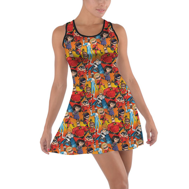 Cotton Racerback Dress - The Incredibles Sketched