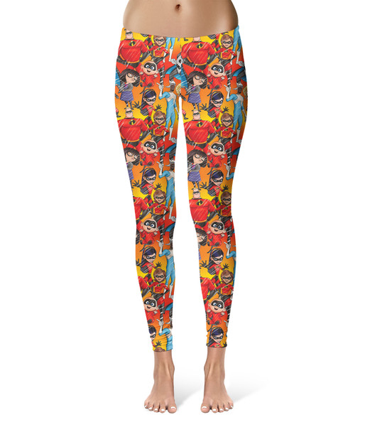 Sport Leggings - The Incredibles Sketched