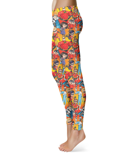 Sport Leggings - The Incredibles Sketched