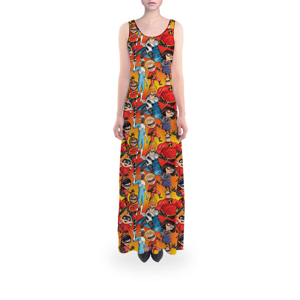 Flared Maxi Dress - The Incredibles Sketched