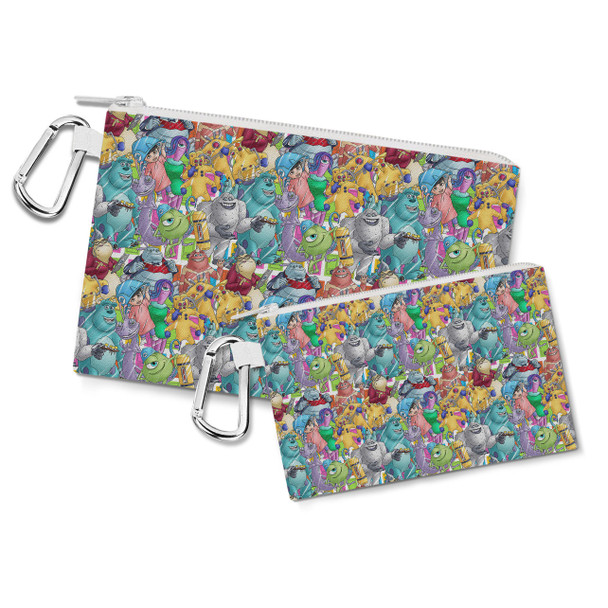 Canvas Zip Pouch - Monsters Inc Sketched