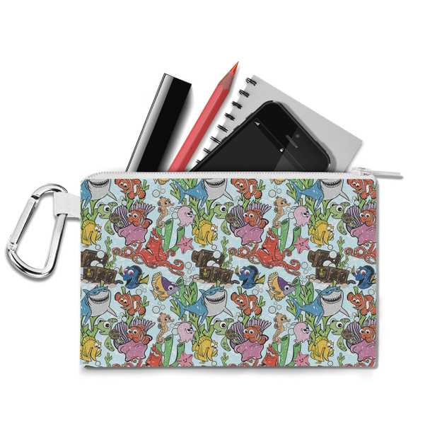 Canvas Zip Pouch - Fish Are Friends Nemo Inspired