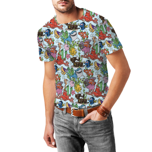 Men's Cotton Blend T-Shirt - Fish Are Friends Nemo Inspired