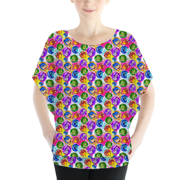 Batwing Chiffon Top - Inside Out Pixar Inspired