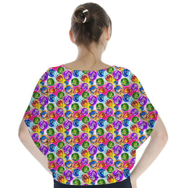 Batwing Chiffon Top - Inside Out Pixar Inspired