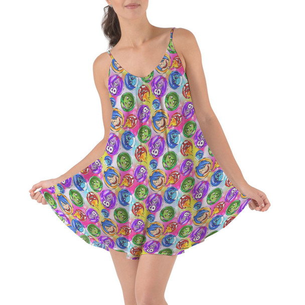 Beach Cover Up Dress - Inside Out Pixar Inspired