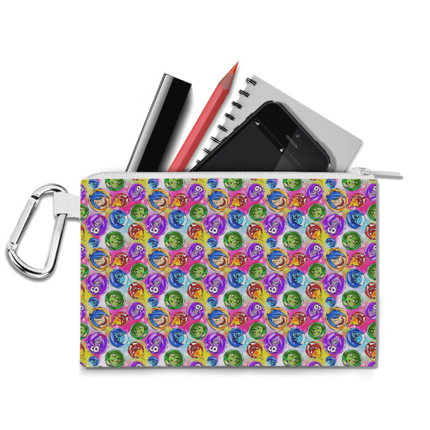 Canvas Zip Pouch - Inside Out Pixar Inspired