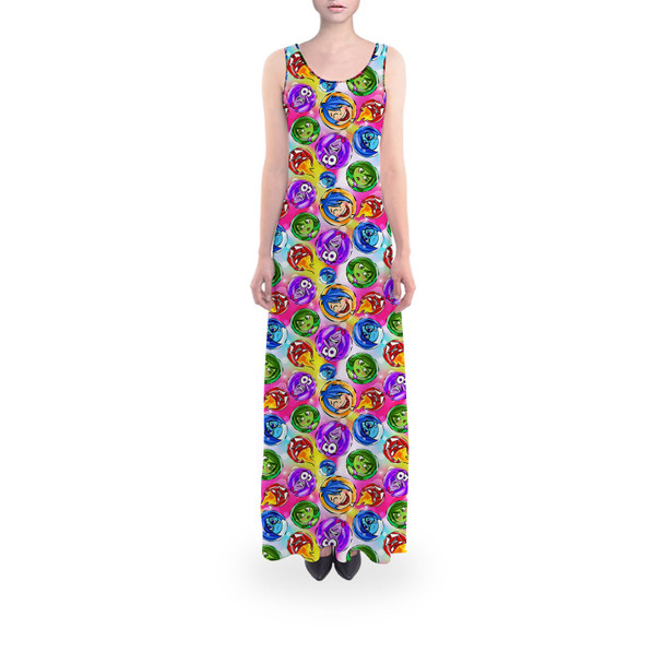 Flared Maxi Dress - Inside Out Pixar Inspired