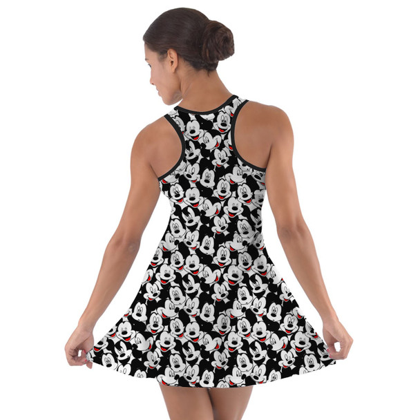 Cotton Racerback Dress - Many Faces of Mickey Mouse