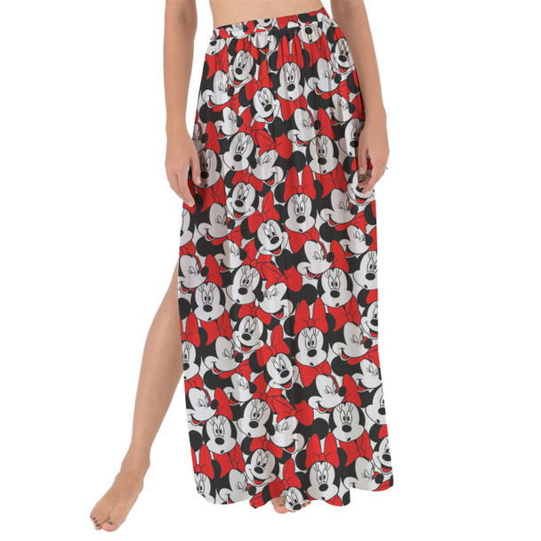 Maxi Sarong Skirt - Many Faces of Minnie Mouse