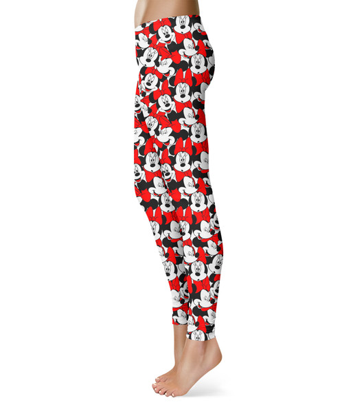 Sport Leggings - Many Faces of Minnie Mouse