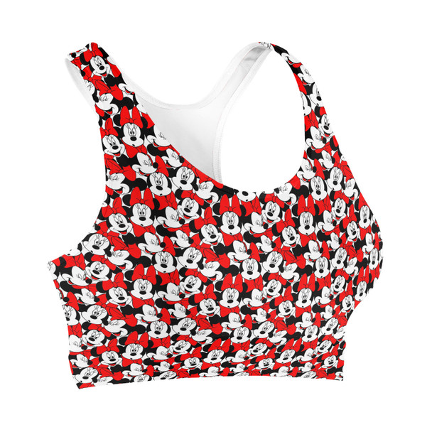 Sports Bra - Many Faces of Minnie Mouse