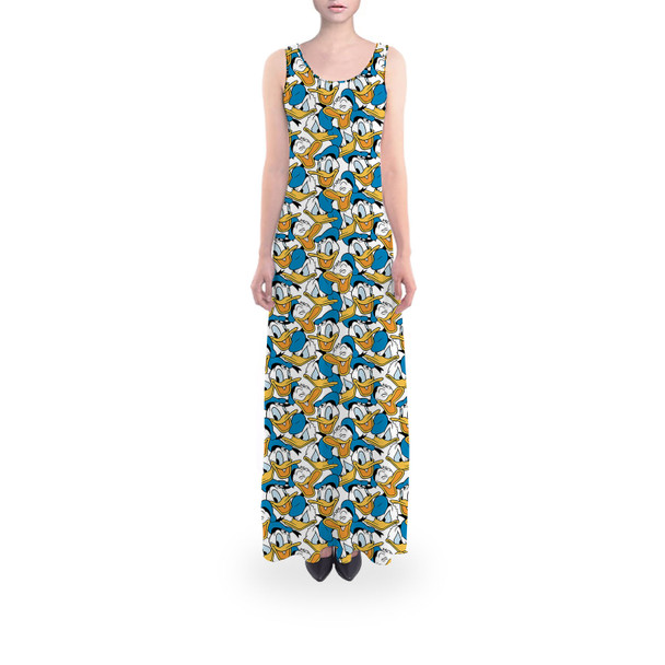 Flared Maxi Dress - Many Faces of Donald Duck