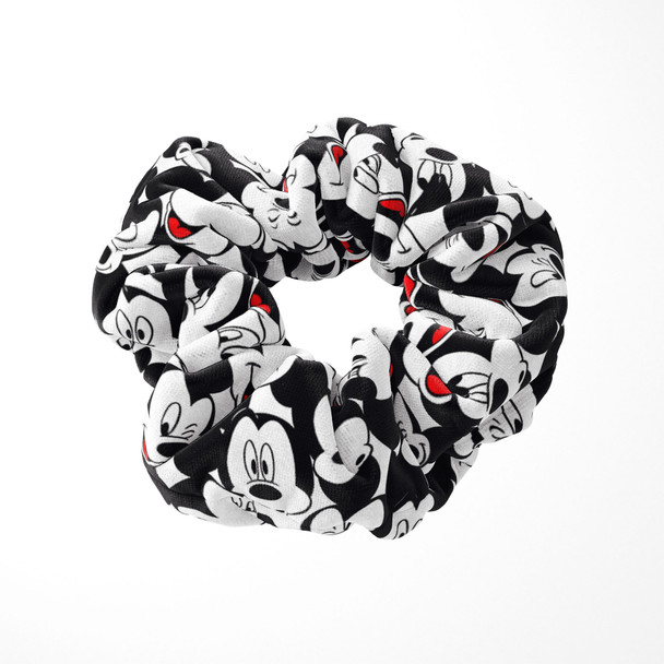 Velvet Scrunchie - Many Faces of Mickey Mouse