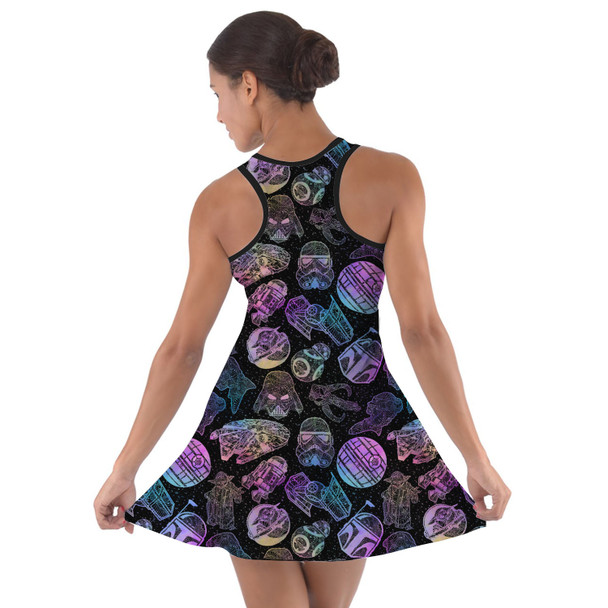 Cotton Racerback Dress - Star Wars Watercolor Mandalas