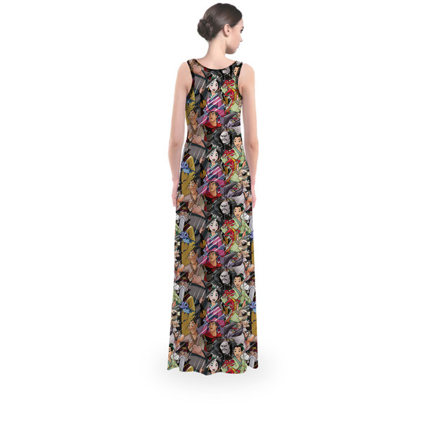 Flared Maxi Dress - Mulan Sketched