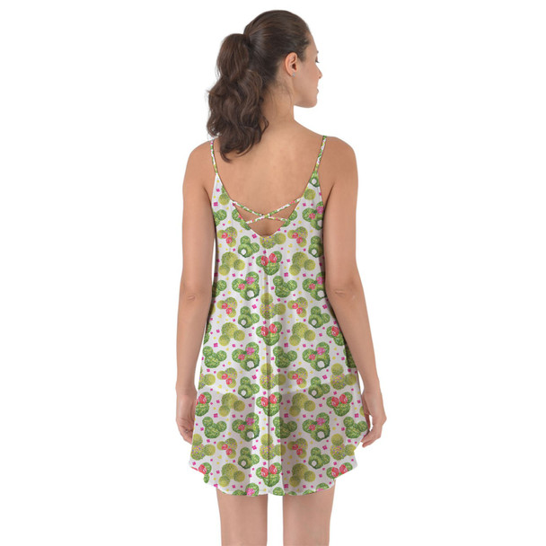 Beach Cover Up Dress - Mickey & Minnie Topiaries