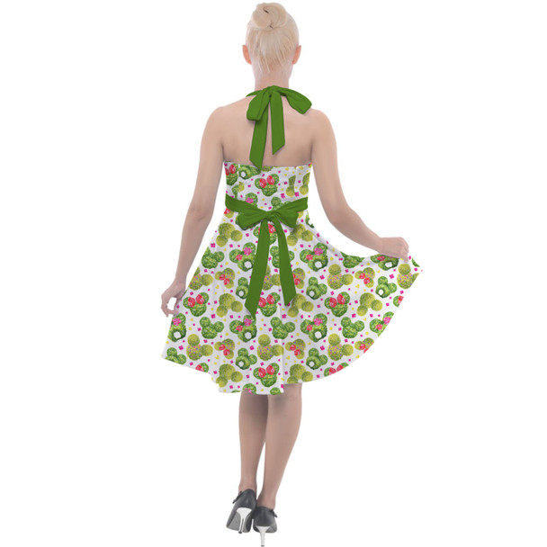 Halter Vintage Style Dress - Mickey & Minnie Topiaries