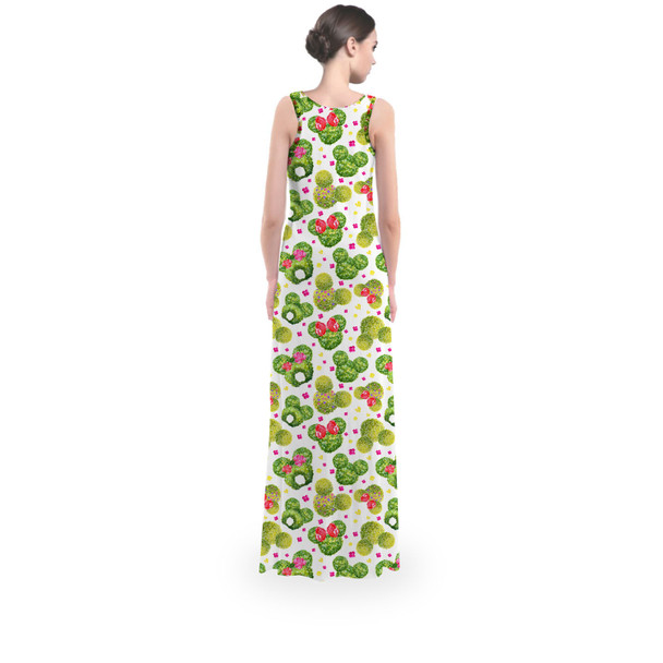 Flared Maxi Dress - Mickey & Minnie Topiaries