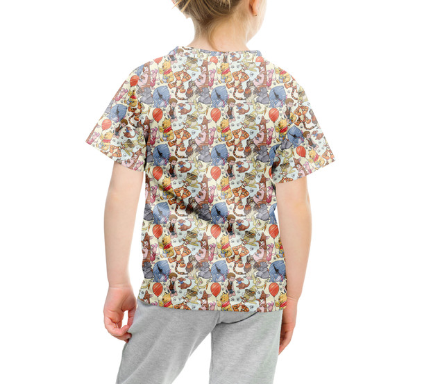 Youth Cotton Blend T-Shirt - Winnie The Pooh & Friends Sketched