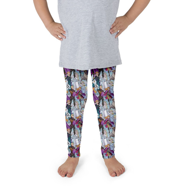 Girls' Leggings - Frozen Sketched