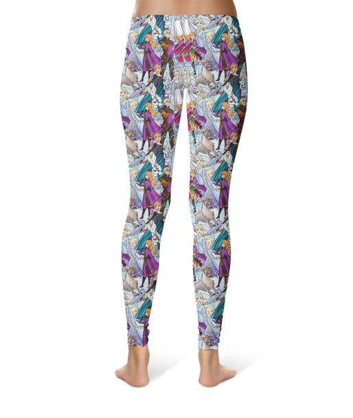 Sport Leggings - Frozen Sketched