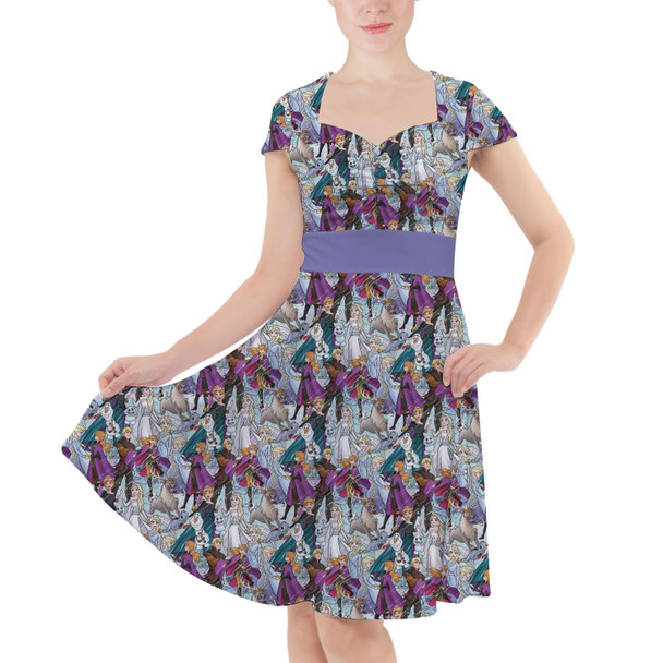 Sweetheart Midi Dress - Frozen Sketched