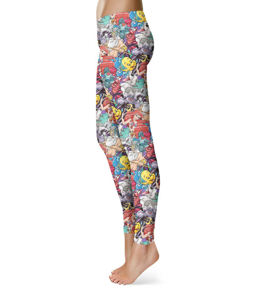 Sport Leggings - The Little Mermaid Sketched