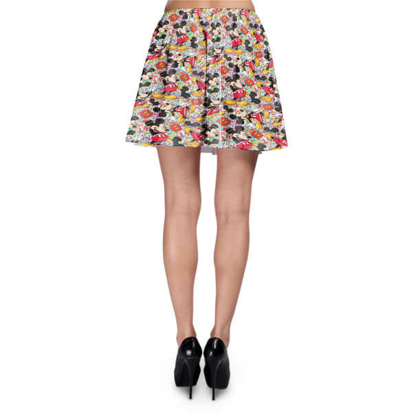 Skater Skirt - Mickey Mouse Sketched