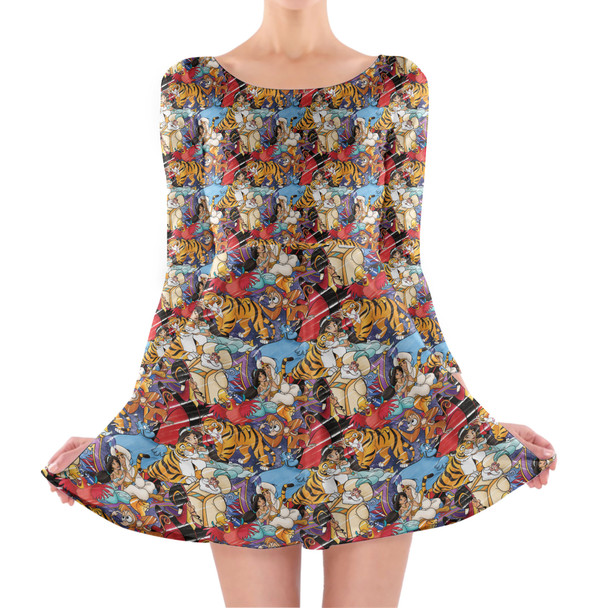 Longsleeve Skater Dress - Aladdin Sketched