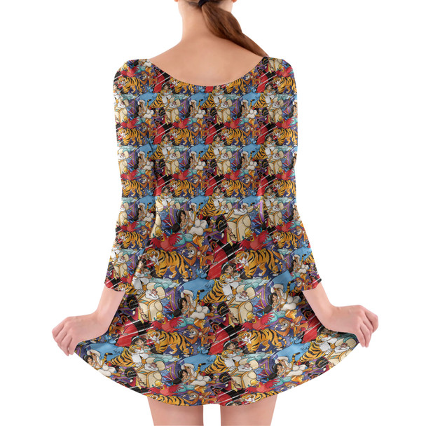 Longsleeve Skater Dress - Aladdin Sketched