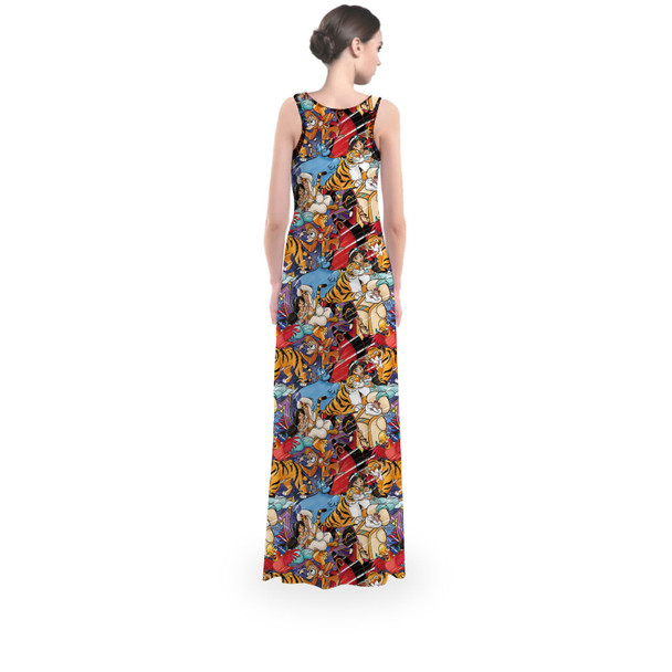 Flared Maxi Dress - Aladdin Sketched