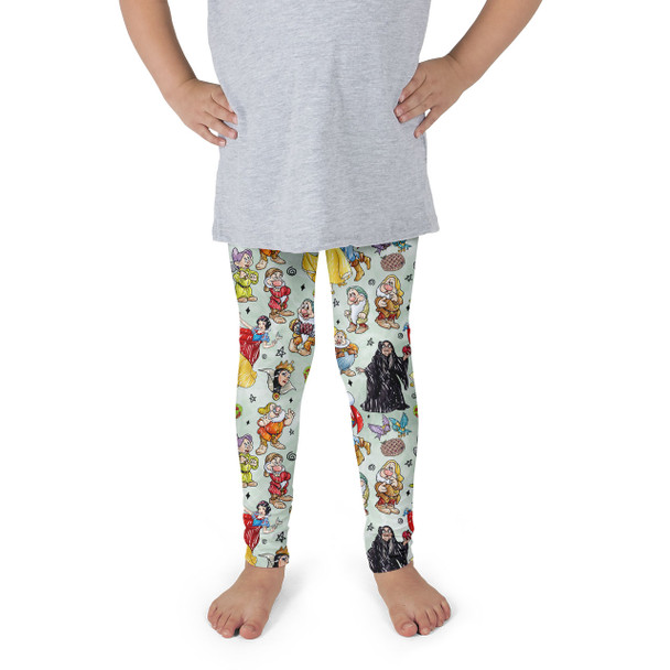 Girls' Leggings - Snow White And The Seven Dwarfs Sketched