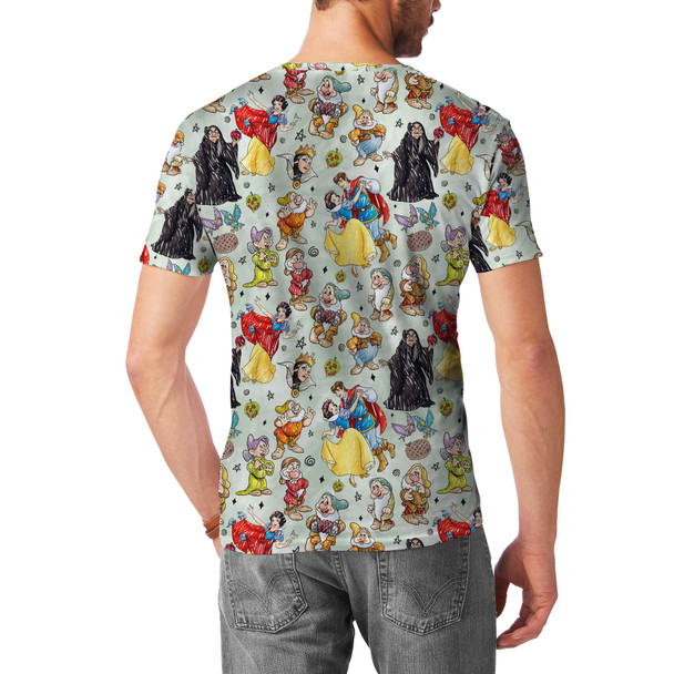 Men's Sport Mesh T-Shirt - Snow White And The Seven Dwarfs Sketched