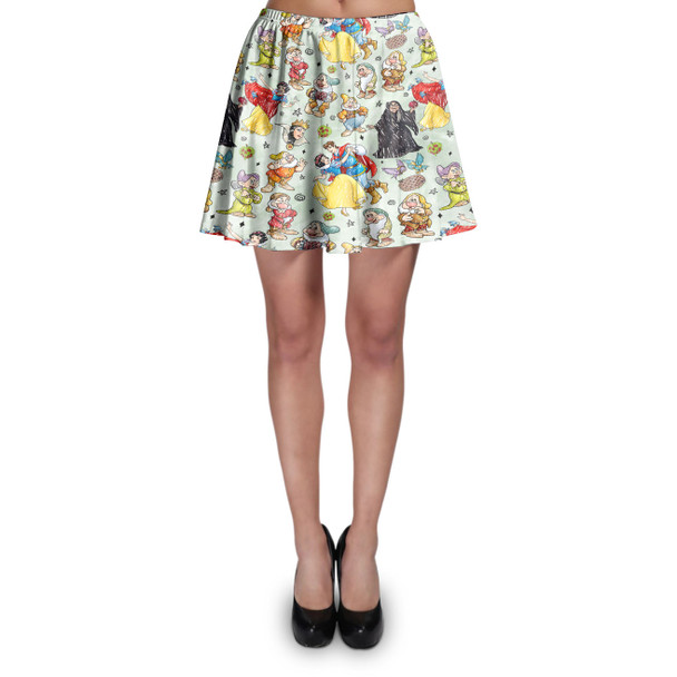 Skater Skirt - Snow White And The Seven Dwarfs Sketched