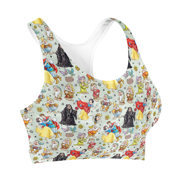 Sports Bra - Snow White And The Seven Dwarfs Sketched