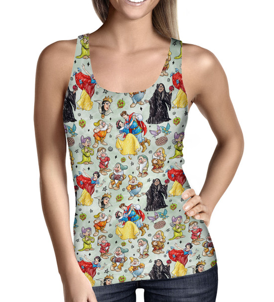 Women's Tank Top - Snow White And The Seven Dwarfs Sketched