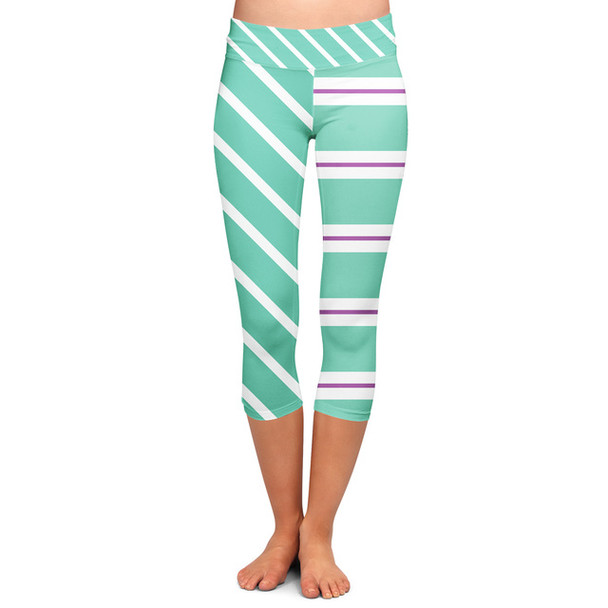 Yoga Waist Capri Leggings - Adult S / Girl's 10-12 - Vanellope von Schweetz Inspired - READY TO SHIP