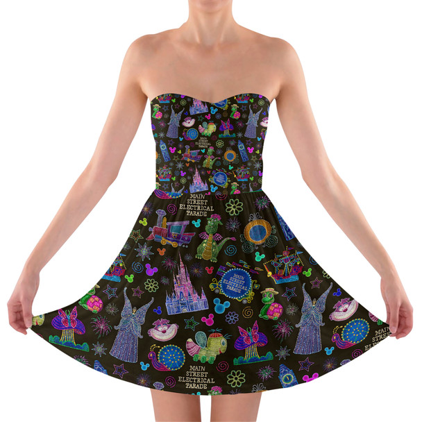 Sweetheart Strapless Skater Dress - Main Street Electrical Parade