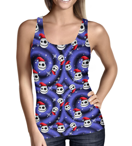 Women's Tank Top - Jack Skellington with Santa Hat