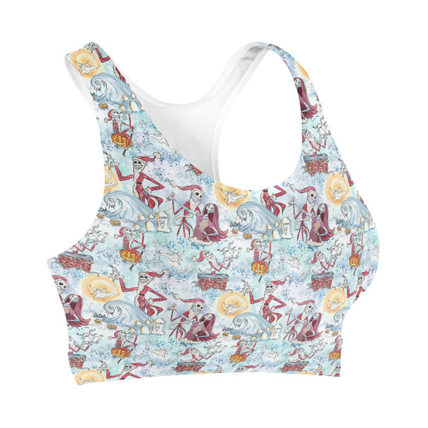 Sports Bra - Santa Jack with Sally & Zero