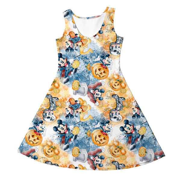 Girls Sleeveless Dress - Mickey's Halloween Fun