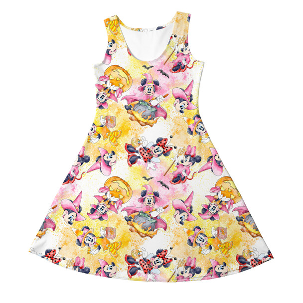 Girls Sleeveless Dress - Minnie's Halloween Fun