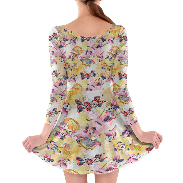 Longsleeve Skater Dress - Minnie's Halloween Fun