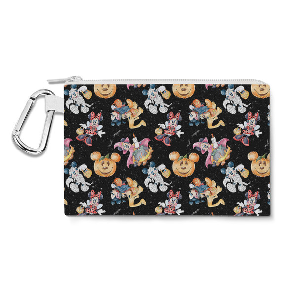 Canvas Zip Pouch - Mickey & Minnie's Halloween Costumes